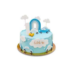 Kék kisautós baba torta – SUGAR! Cukrászda