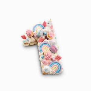 Unicorn díszítéses szám torta – SUGAR! Cukrászda